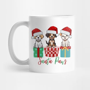 Santa Paws Christmas Puppies Mug